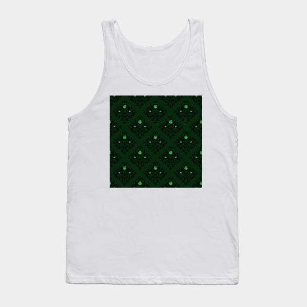 Green Pattern Tank Top by Hastag Pos
